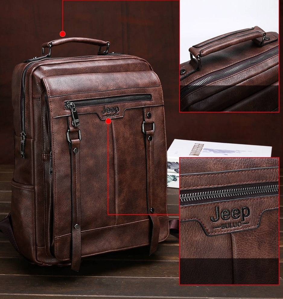 Mochila de Couro Executiva
