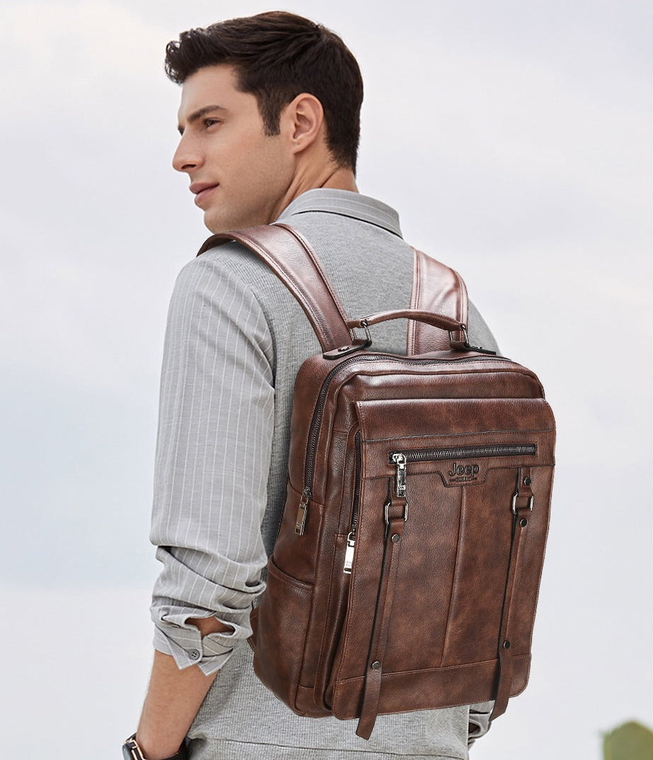 Mochila de Couro Executiva