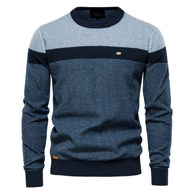 Suéter de Tricô Masculino Aiopeson - Mensfield Shop
