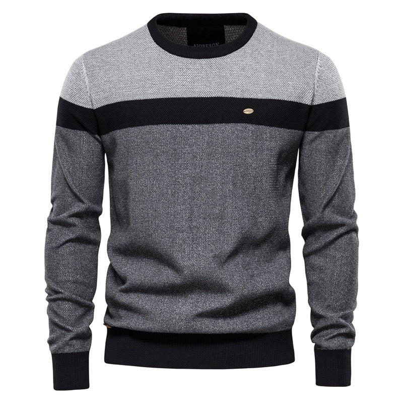 Suéter de Tricô Masculino Aiopeson - Mensfield Shop