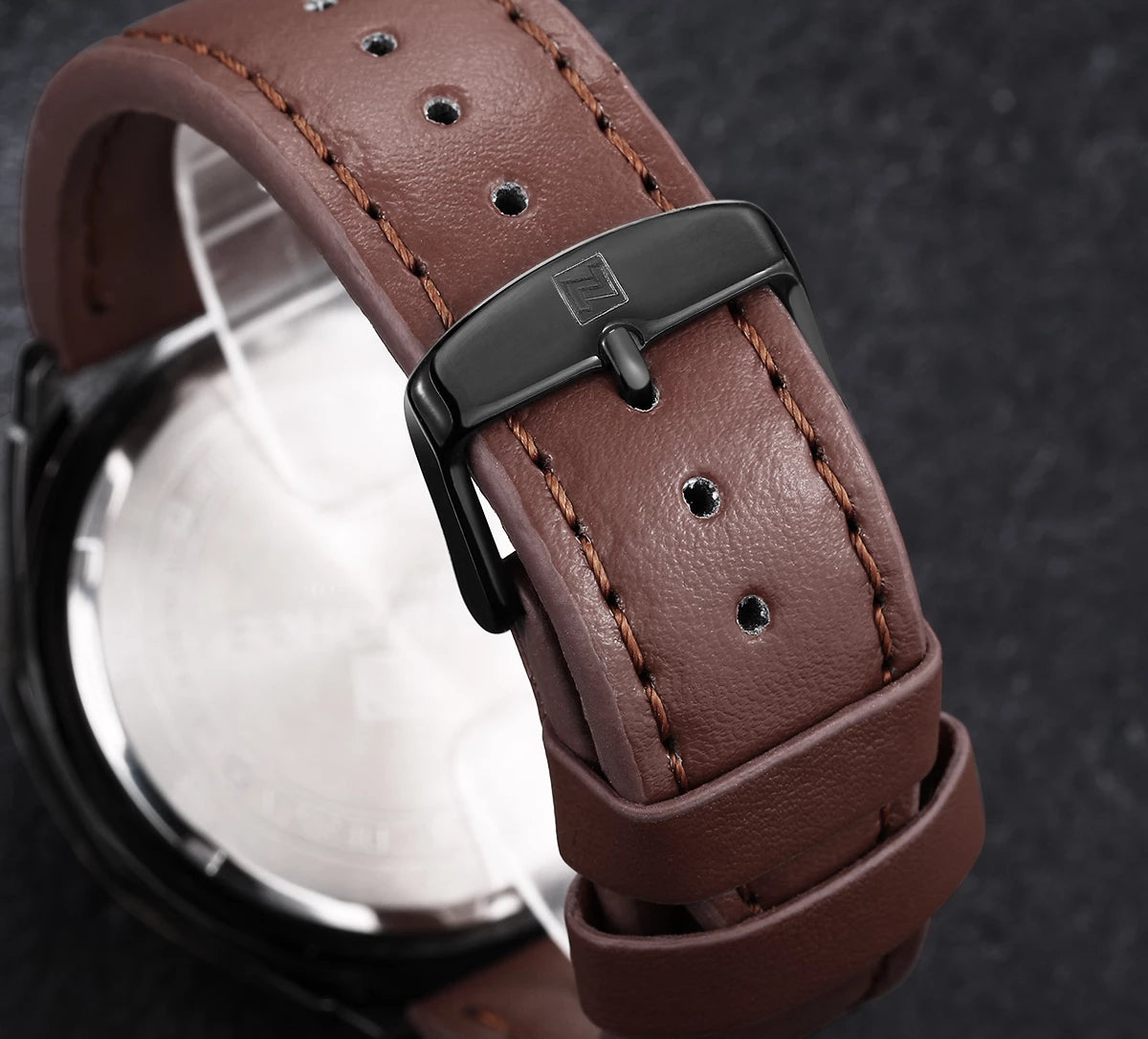 Relógio de Couro Masculino Naviforce - Mensfield Shop