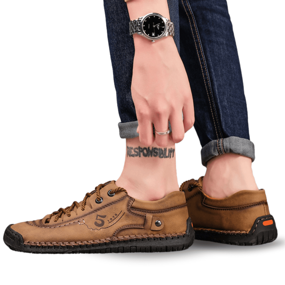 Sapato Vintage de Couro Masculino - Mensffield Shop