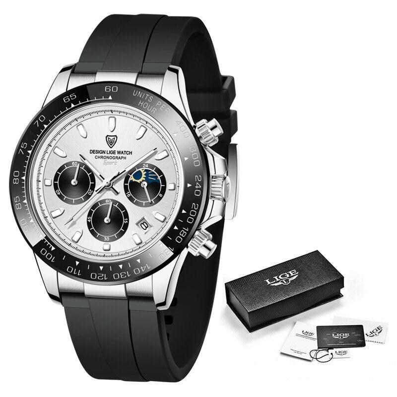 Relógio Masculino de Quartzo com Pulseira de Silicone - Mensfield Shop