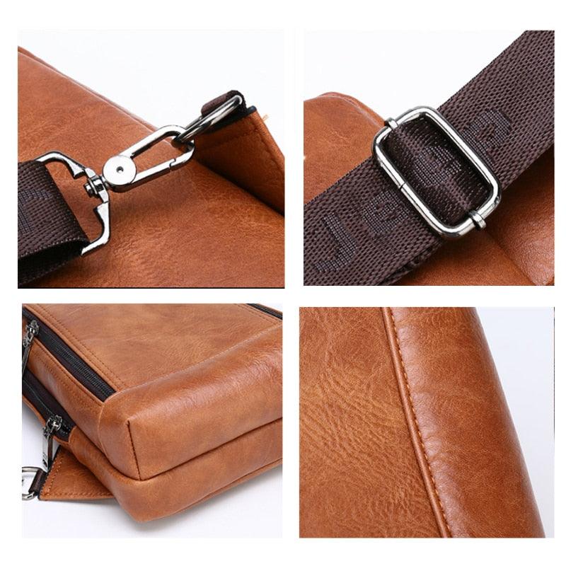 Bolsa JEEP de Couro Multiuso Transversal - Mensfield Shop