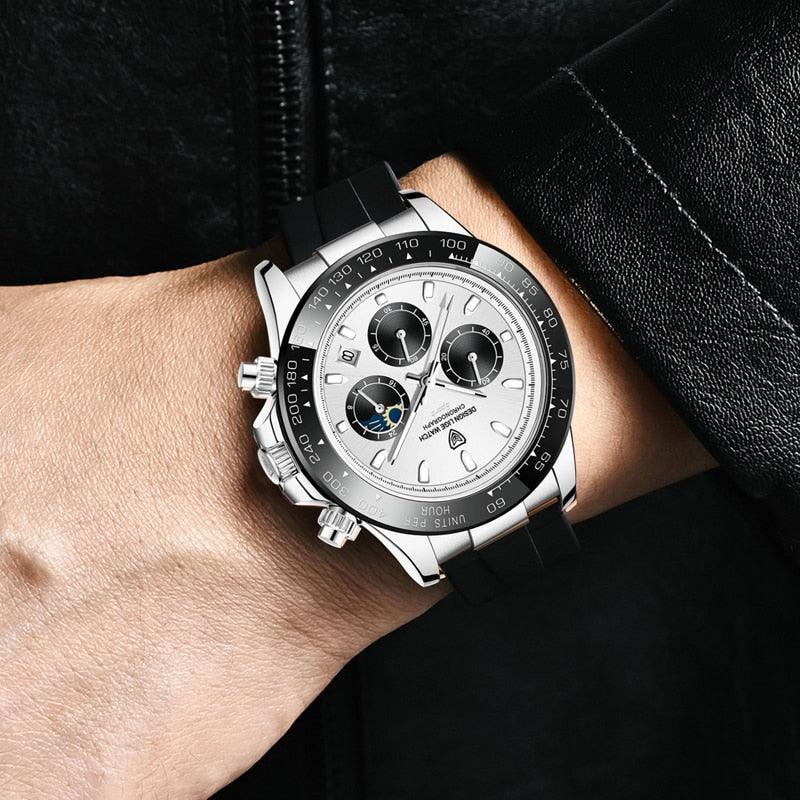 Relógio Masculino de Quartzo com Pulseira de Silicone - Mensfield Shop