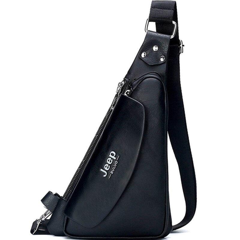Bolsa Jeep de Couro Transversal Triangular - Mensfield Shop