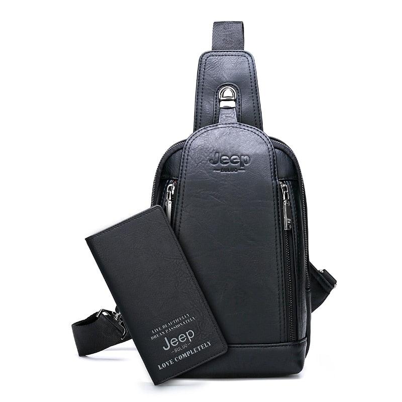 Bolsa JEEP de Couro Multiuso Transversal - Mensfield Shop
