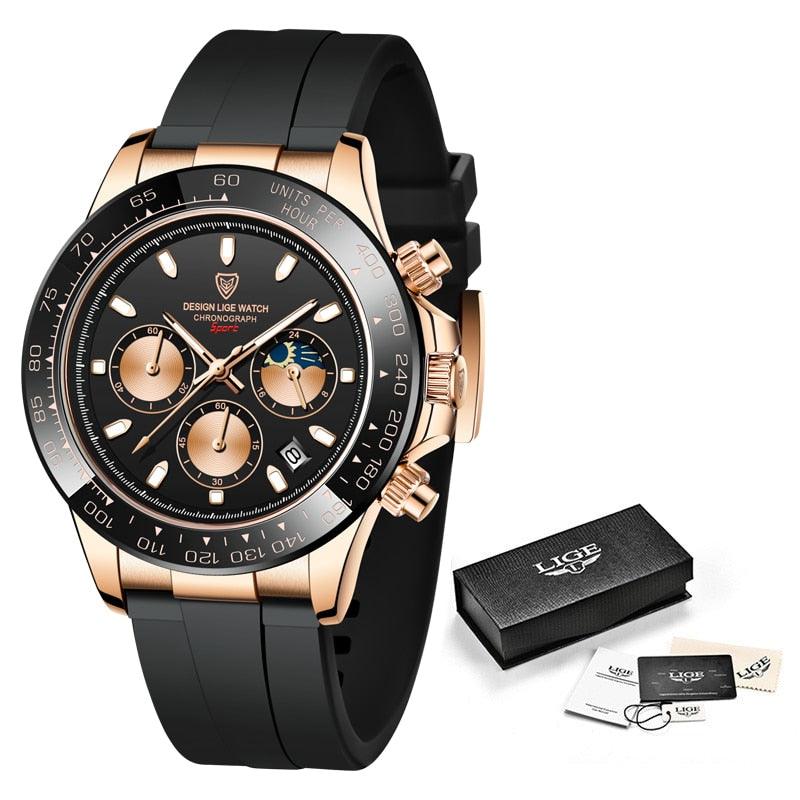 Relógio Masculino de Quartzo com Pulseira de Silicone - Mensfield Shop