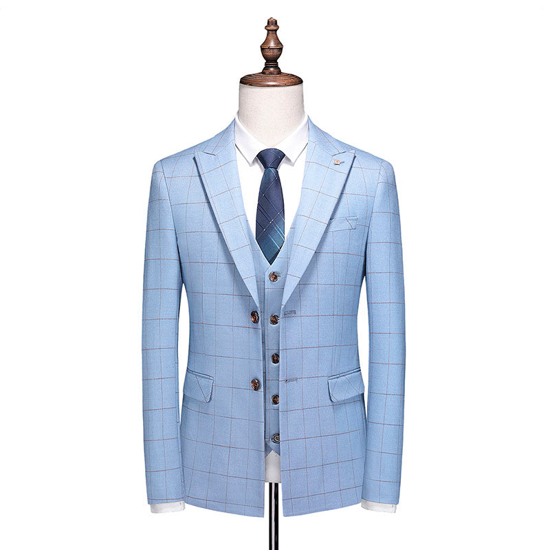 Terno Masculino Xadrez Mensfield Paletó + Colete + Calça