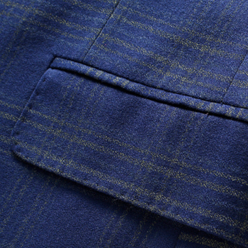 Terno Masculino Xadrez Vintage Mensfield Paletó + Colete + Calça