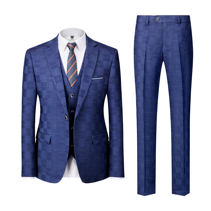Terno Masculino Vintage Xadrez Mensfield Paletó + Colete + Calça