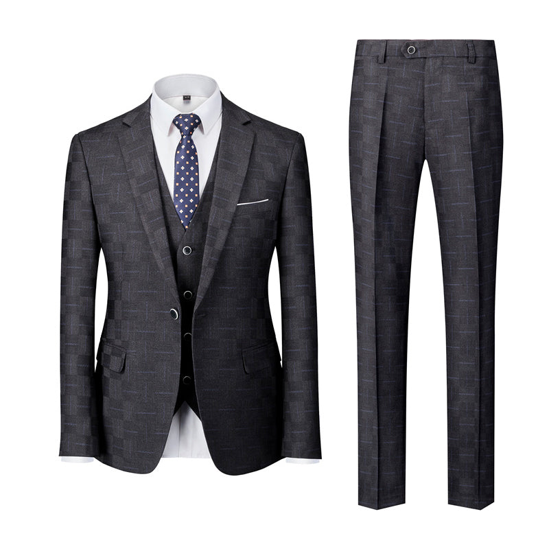 Terno Masculino Vintage Xadrez Mensfield Paletó + Colete + Calça