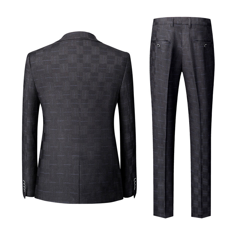 Terno Masculino Vintage Xadrez Mensfield Paletó + Colete + Calça