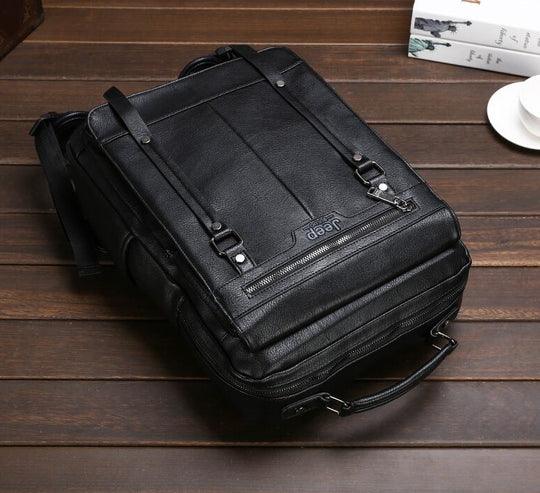 Mochila JEEP de Couro Executive - Mensfield Shop