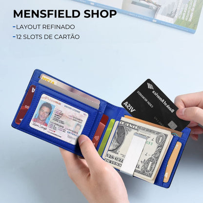 Carteira Masculina RFID Couro P.U