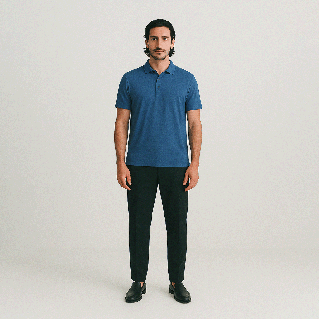 Camisa Polo Masculina em Seda Gelo Fiorinni