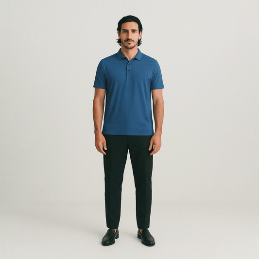 Camisa Polo Masculina em Seda Gelo Fiorinni