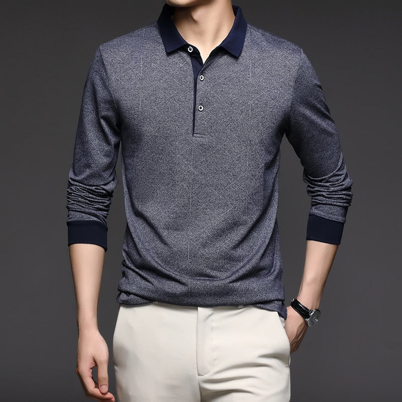Camisa Polo Manga Longa Slim