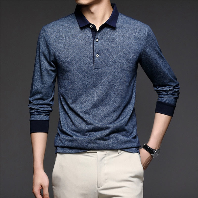 Camisa Polo Manga Longa Slim