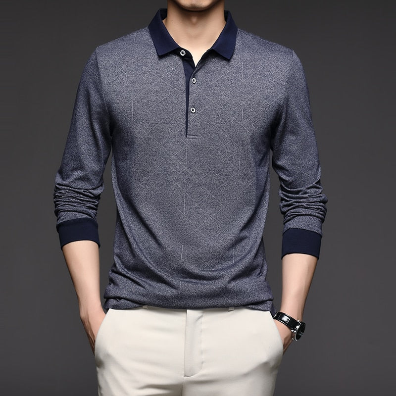 Camisa Polo Manga Longa Slim