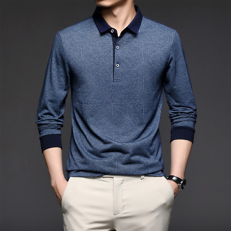 Camisa Polo Manga Longa Slim