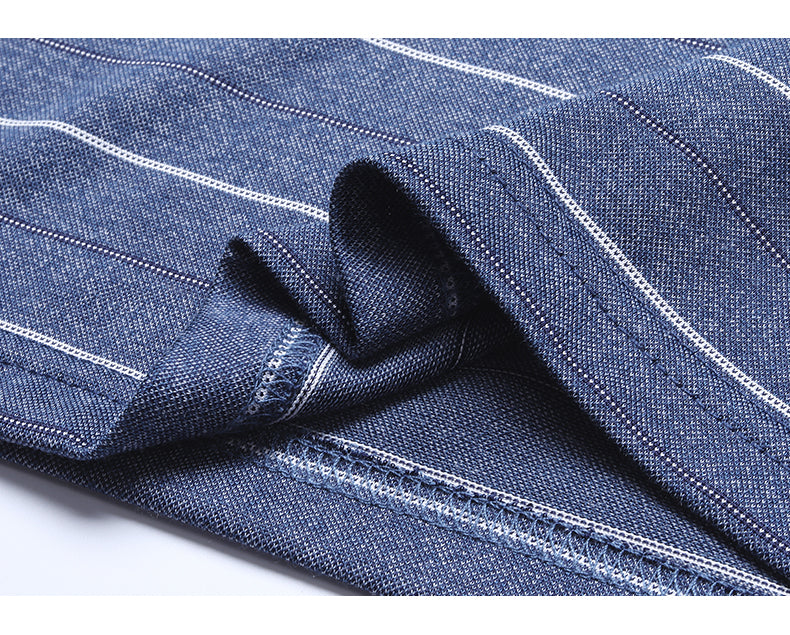 Camisa Polo Listrada Manga Longa