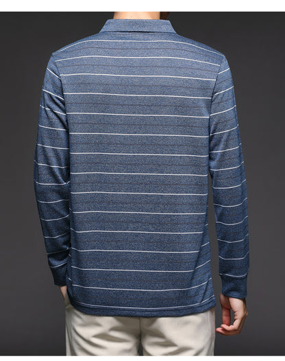 Camisa Polo Listrada Manga Longa
