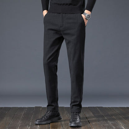 Calça Social Slim Fit Listrada