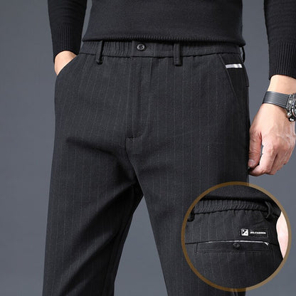 Calça Social Slim Fit Listrada