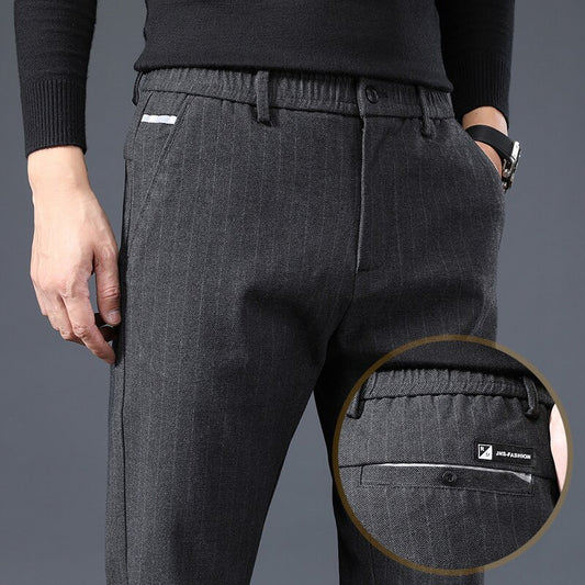 Calça Social Slim Fit Listrada