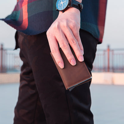 Carteira Masculina RFID Couro Minimal - Mensfield Shop
