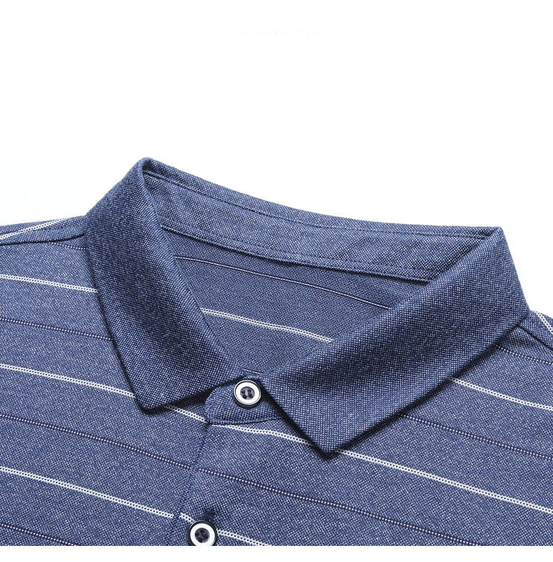 Camisa Polo Listrada Manga Longa