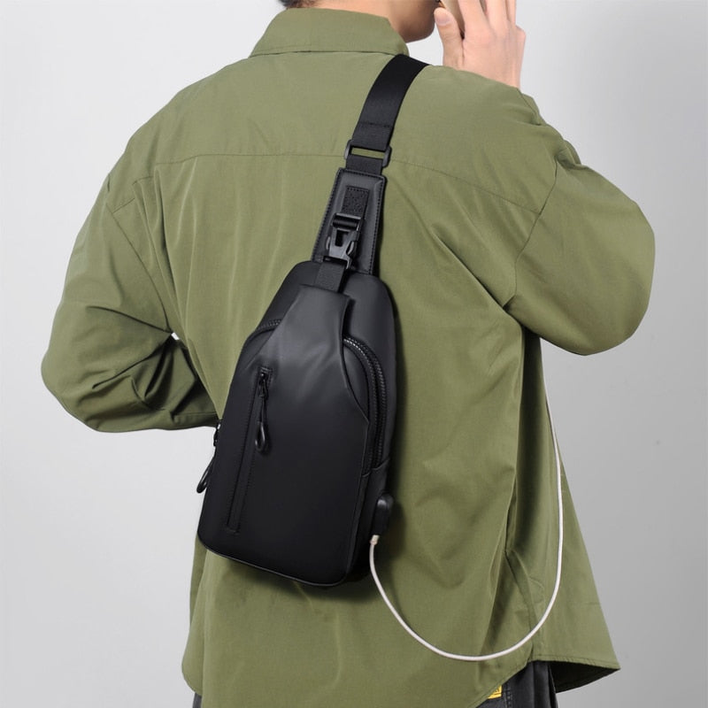 Bolsa Transversal Masculina de Nylon - Mensfield Shop