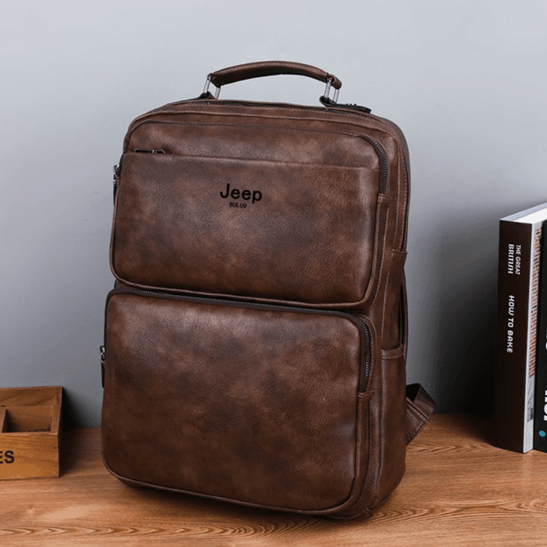 Mochila Jeep de couro outlier - Mensfield Shop