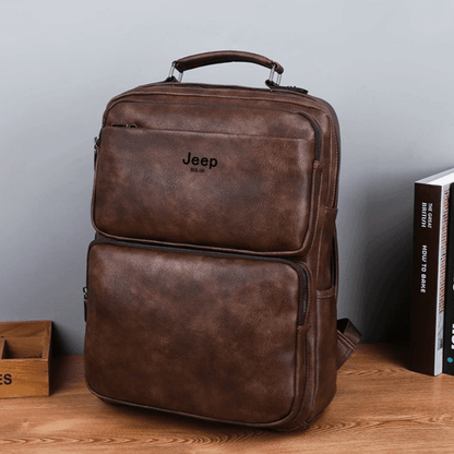 Mochila Jeep de couro outlier - Mensfield Shop