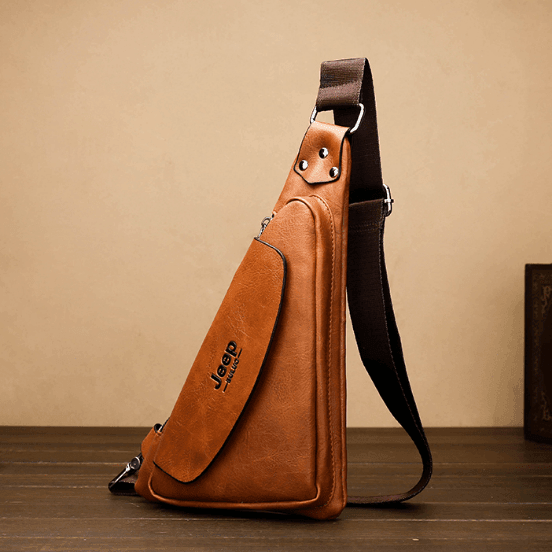 Bolsa Jeep de Couro Transversal Triangular - Mensfield Shop