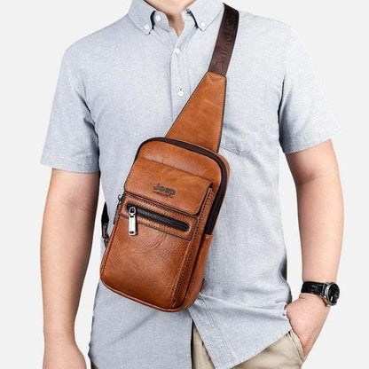 Bolsa Jeep de Couro Transversal de Ombro - Mensfield Shop