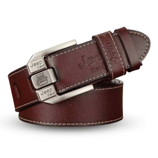 Cinto JEEP de Couro Fivela em Metal - Mensfield Shop