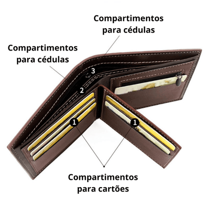 Carteira de couro masculina menbense - Mensfield Shop