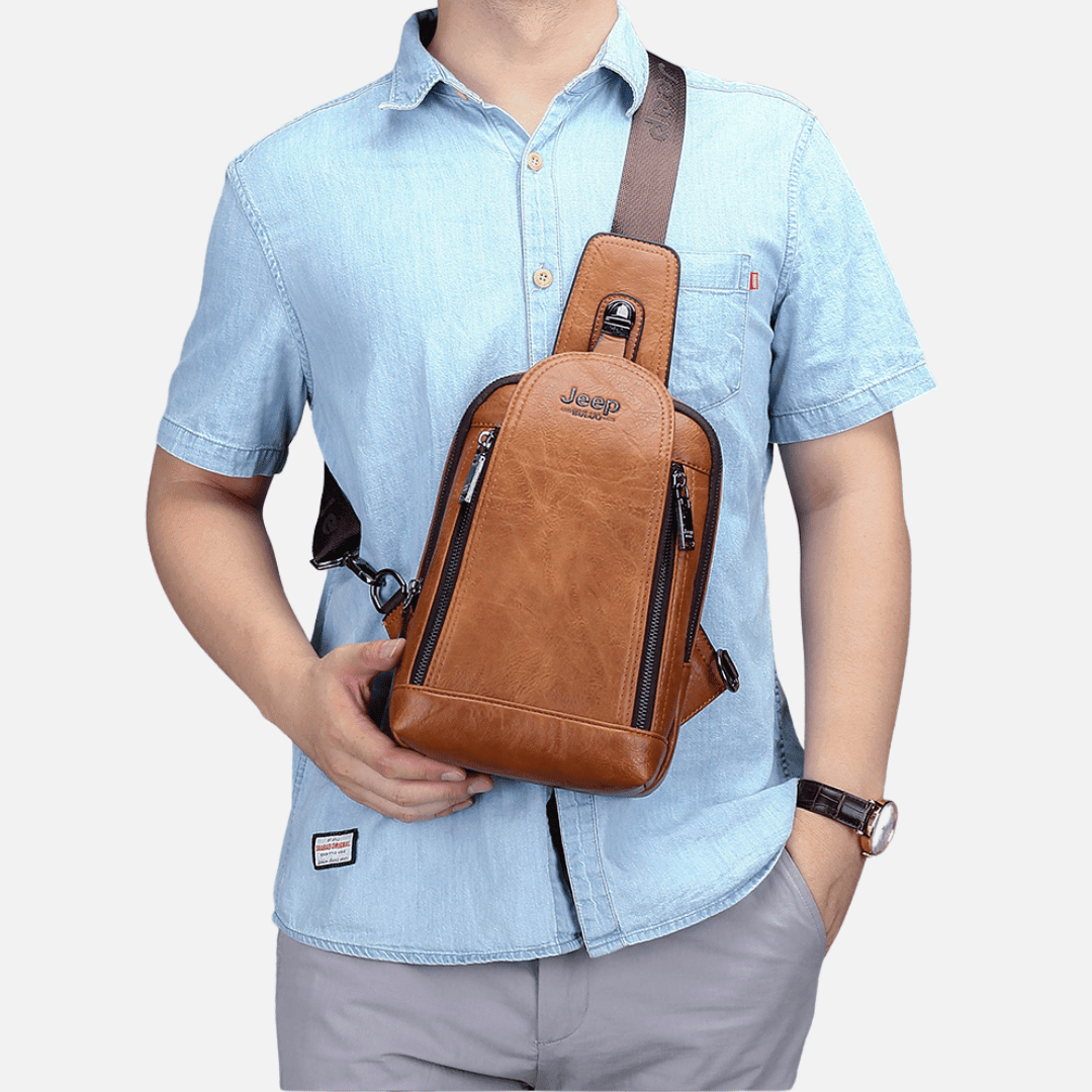 Bolsa JEEP de Couro Multiuso Transversal - Mensfield Shop