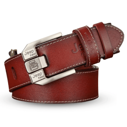 Cinto JEEP de Couro Fivela em Metal - Mensfield Shop