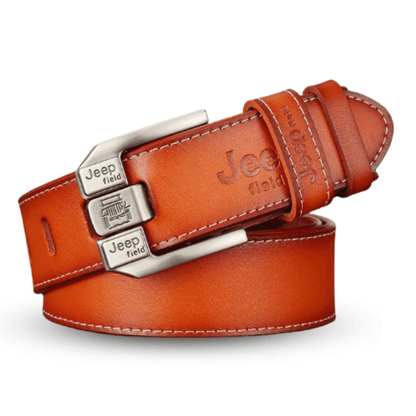 Cinto JEEP de Couro Fivela em Metal - Mensfield Shop