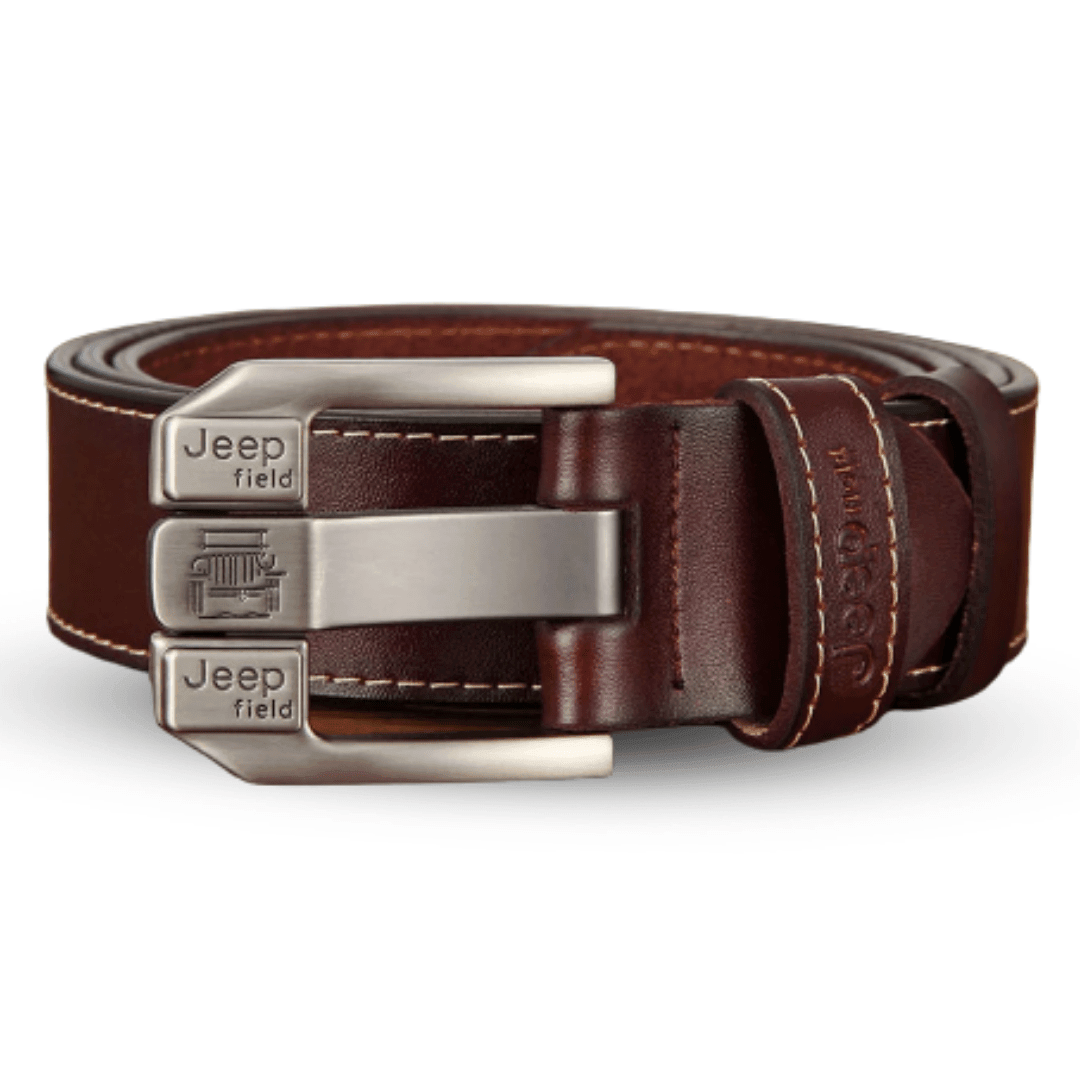 Cinto JEEP de Couro Fivela em Metal - Mensfield Shop