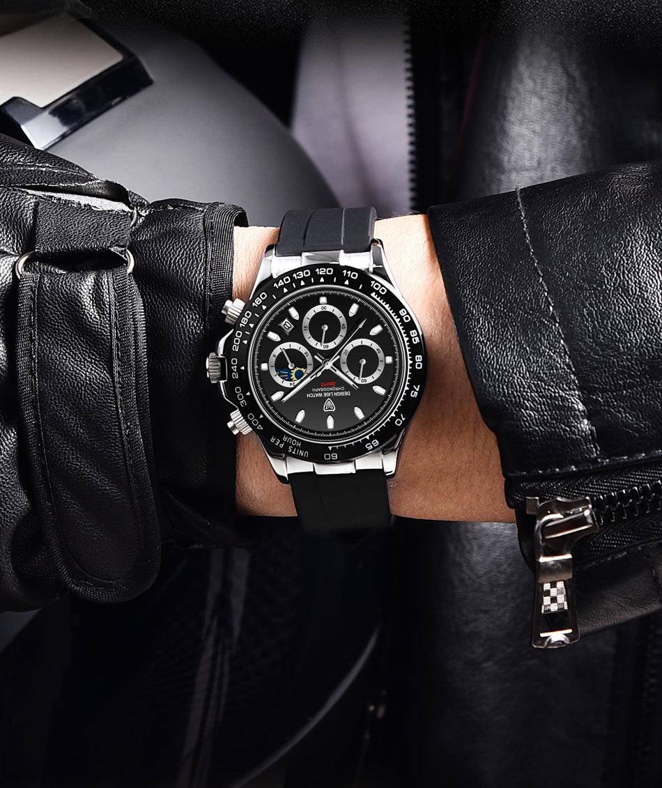 Relógio Masculino de Quartzo com Pulseira de Silicone - Mensfield Shop
