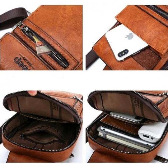 Bolsa Jeep de Couro Transversal de Ombro - Mensfield Shop