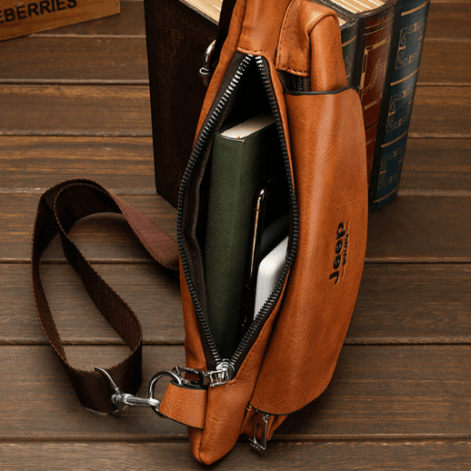 Bolsa Jeep de Couro Transversal Triangular - Mensfield Shop
