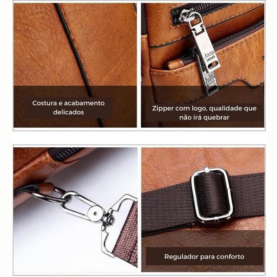 Bolsa Jeep de Couro Transversal de Ombro - Mensfield Shop