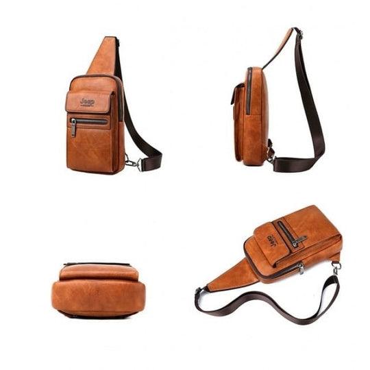Bolsa Jeep de Couro Transversal de Ombro - Mensfield Shop
