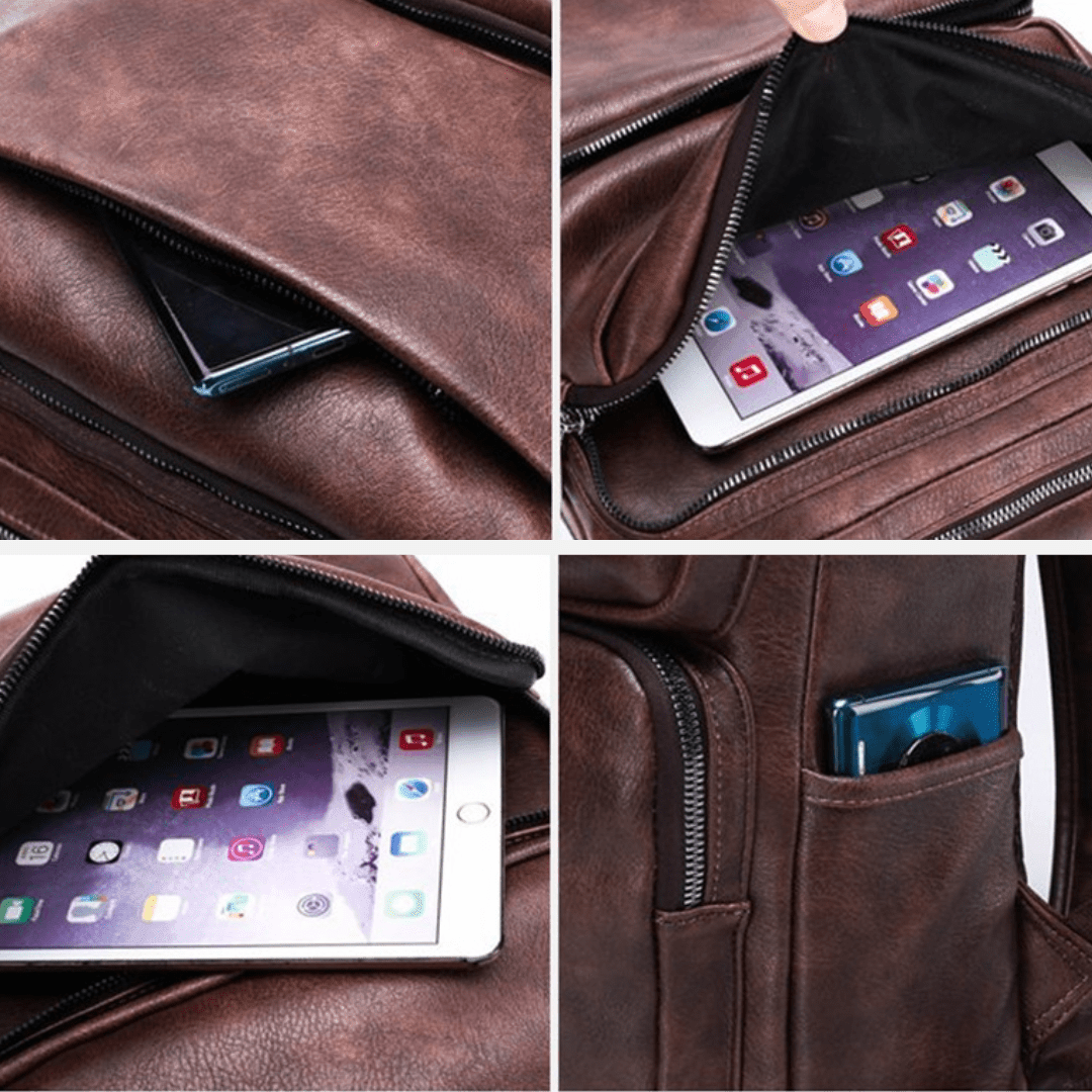 Mochila Jeep de couro outlier - Mensfield Shop