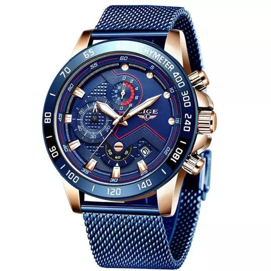 Relógio Lige Sport Pulseira de Aço